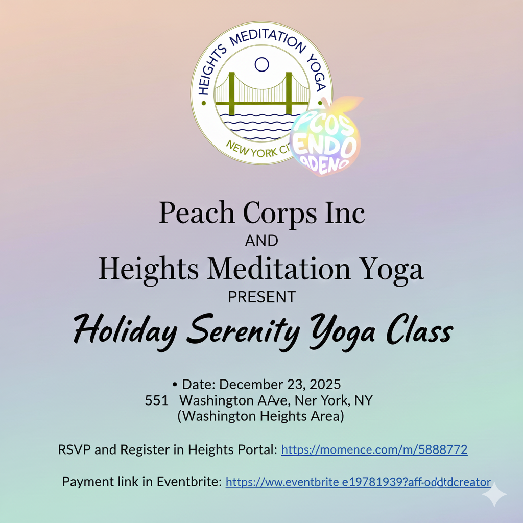 Peachy Wellness PT Yoga — Weekly Healing Flow at Heights Meditation Yoga